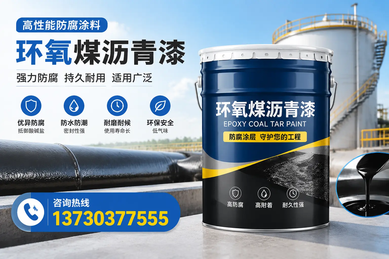 环氧煤沥青漆的耐久性分析，适合北戴河的使用场景